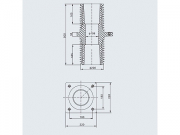 Aislador eléctrico <small>(Bujes para transformador)</small>