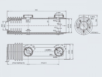 Aislador eléctrico <small>(Aislador de alta tensión tipo tubo)</small>