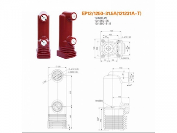 Polos encapsulados <small>(Polos encapsulados para sistemas de distribución de electricidad de 12kV)</small>