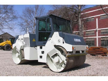 Rodillo compactador de suelo <small>(Compactador vibratorio de tambor doble, 12000kg y 10000kg modelo LDD212H/LDD210H)</small>