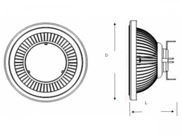 Foco LED AR111 de 12W