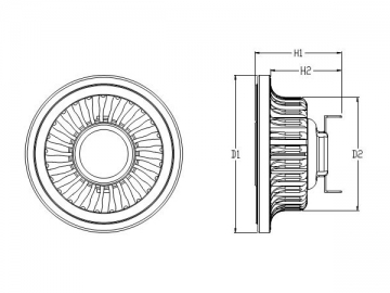 Foco LED AR111 de 21W