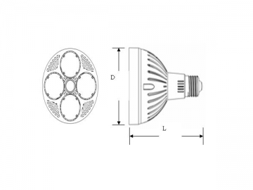 Foco LED PAR de 26W