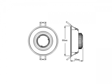 Luz para techo LED de 5W