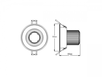 Luz para techo LED de 8W