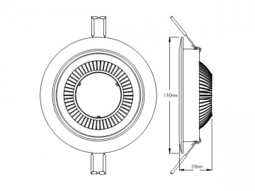 Luz para techo LED de 12W