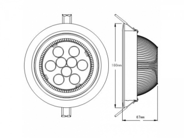 Luz para techo LED de 27W