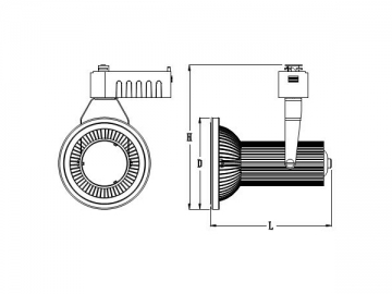 Foco LED de carril de 12W