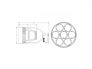 Foco LED de carril de 60W