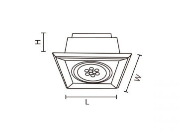 Luz de rejilla LED de 21W