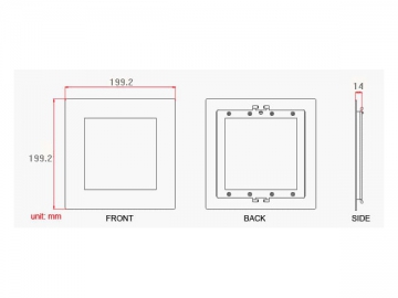 Panel de luz LED cuadrado de 12W