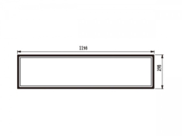 Panel de luz LED rectangular de 42W