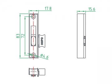 Cajas de cerraduras para puertas SBL40.00.07