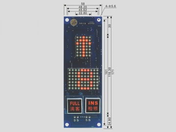 Pantalla de matriz de puntos en serie