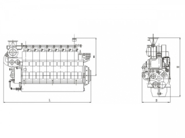 Motor marino serie 230<br /> <small>(Motor marino diesel)</small>