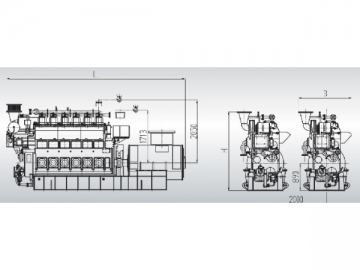 Generador marino serie 230SG<br /> <small>(Generador marino a gas natural)</small>