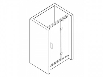 <strong>Cabina de ducha</strong> <br>- con puerta abatible