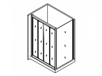 <strong>Cabina de ducha</strong> <br>- con puerta plegable