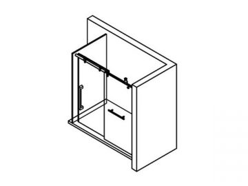 Cabina de ducha rectangular