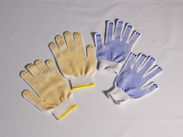 Guantes con puntos de goma