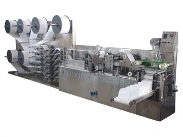 Máquina para producción de toallitas húmedas <small>(Envases de 5-80 unidades)</small>