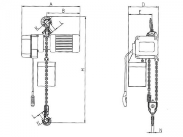 <strong>Polipasto eléctrico de cadena</strong> - con carro manual