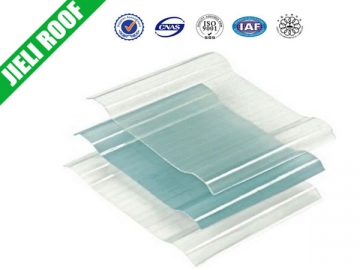 <strong>Teja de fibra de vidrio</strong> transparente