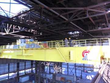 Puente grúa electromagnético