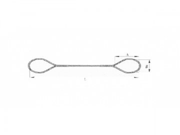 Eslinga de cable de acero con ojos empalmados a mano