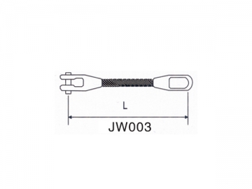 Eslinga de cable de acero con terminal de vaciado