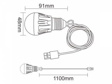 Bombilla LED USB