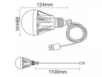 Bombilla LED USB