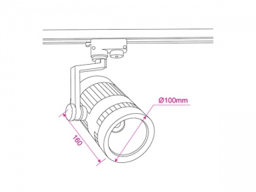 Foco de carril LED