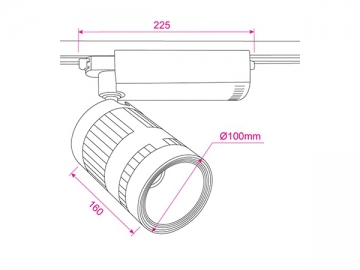 Foco de carril LED