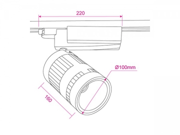 Foco de carril LED