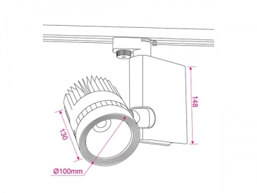 Foco de carril LED