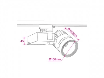 Foco de carril LED