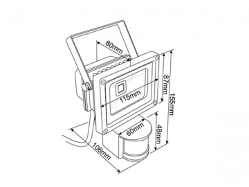 Reflector LED - con sensor PIR