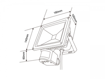 Reflector LED - con sensor PIR