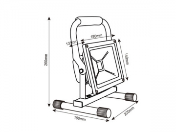 Reflector LED recargable