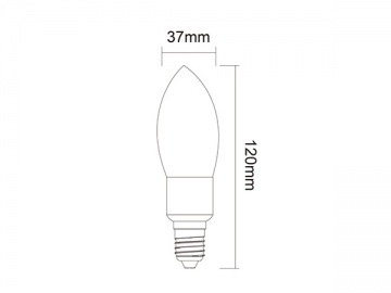 Bombilla LED vela regulable