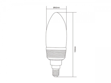 Bombilla LED vela regulable