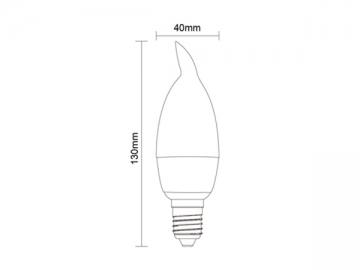 Bombilla LED vela regulable