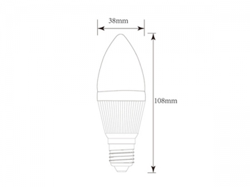 Bombilla LED vela regulable