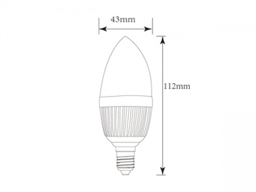 Bombilla LED vela regulable