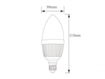 Bombilla LED vela regulable