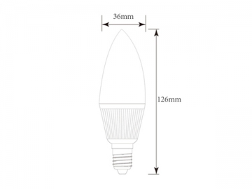 Bombilla LED vela regulable