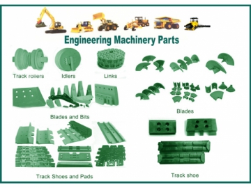 Piezas de repuesto para equipos de construcción