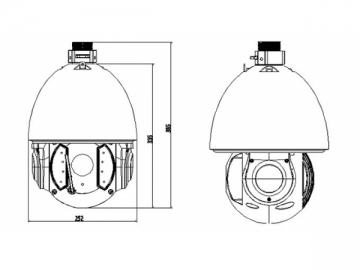 Cámara de red domo PTZ IR con rastreo automático 20x/30x de alta definición con 2 megapíxeles