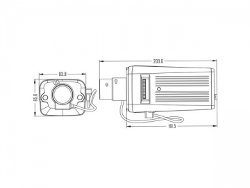 Cámara HDCVI caja de lente C S WDR de 2 megapíxeles